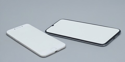 Fototapete - phone mockup,white screen phone 45