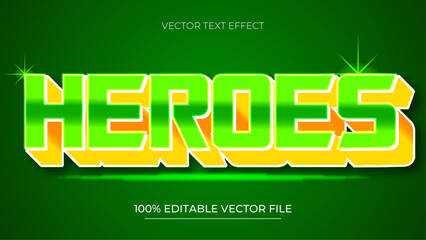 Poster - Victory game editable text effect with neon green color style