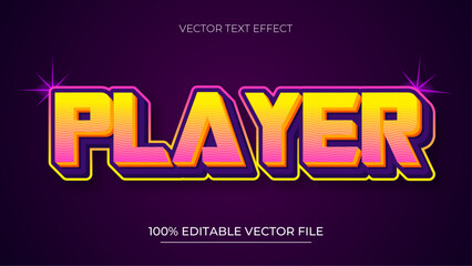 Poster - Player text effect editable Esports and Gaming text style