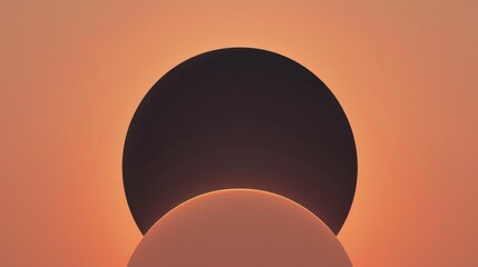 Poster - A large black circular shape dominates the top, symbolizing a celestial body like the moon