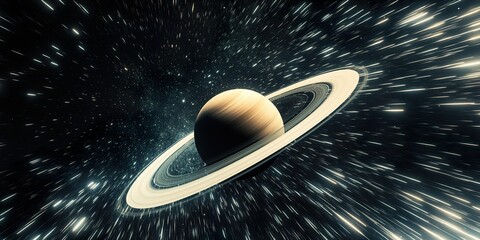 Wall Mural - planet with blurred rings