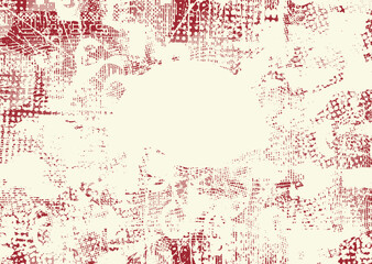 Fototapete - Background with glitch distorted grunge textures . grunge background texture with halftone dots, glitched shapes, textures and lines .Screen print vector background with grunge textured surface.