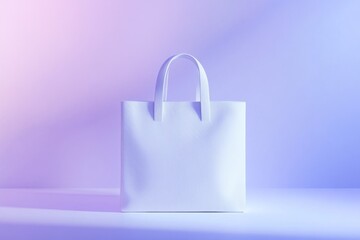 Poster - White mock-up shopping bag displayed in a colorful background for product showcase