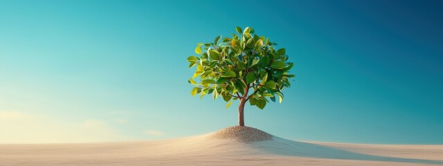 Poster - A tree growing digital leaves from its branches.