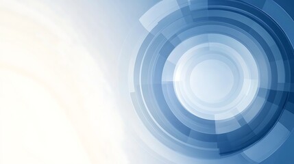 Abstract Tech Circles for Blue, White Background.