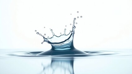 Aufkleber - a close-up shot of a water splash creating a crown shape, showcasing the dynamics and beauty of liquid