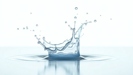 Aufkleber - a close-up shot of a water splash with droplets creating a crown shape