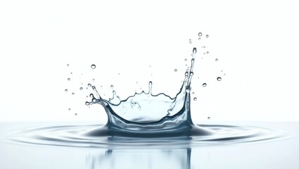 Aufkleber - a close-up of water splash with ripples, showcasing the dynamics and beauty of liquid form 