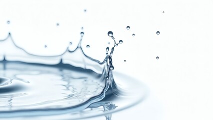 Aufkleber - a stunning close-up captures the dynamic moment of water droplets forming a beautiful crown-shaped splash