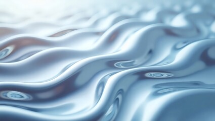 Aufkleber - a close-up abstract view of flowing, rippling liquid or material, like water or molten metal. It exhibits a smooth, reflective surface with gentle curves and a subtle gradient of colors.