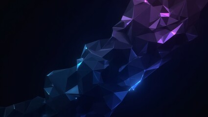 Aufkleber - Abstract digital illustration with geometric shapes and vibrant colors. A flowing composition of interconnected triangles, creating a modern and dynamic visual. 