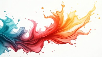 Aufkleber - an eye-catching display of colorful paint splashes merging together