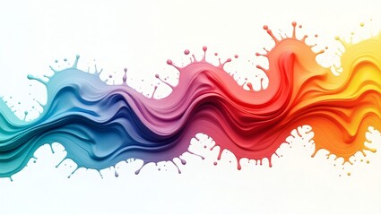 Aufkleber - a colorful and artistic paint splash design, showcasing vibrant hues and dynamic shapes