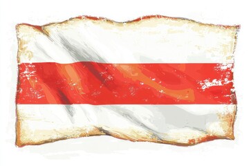 Poster - Bold and clean Poland flag vector illustration, showcasing vibrant national imagery.