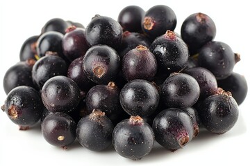 Poster - Blackcurrants gathered in a pile, showcasing their dark purple hue and fresh appearance