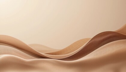 Poster - Flowing organic textures abstract space digital art soft environment minimalist viewpoint elegance and serenity