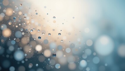 Poster - Captivating water droplets dance in soft light nature setting macro photography ethereal background abstract perspective visual poetry