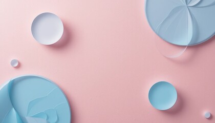 Poster - Creative paper art design contemporary studio digital artwork minimalist environment aerial view abstract concepts for modern aesthetics