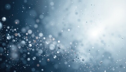 Poster - Dynamic water droplets dancing in light abstract background high-resolution image ethereal environment close-up viewpoint concept of fluidity and motion