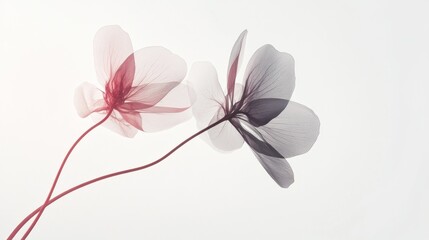 Poster - Delicate petals float against a muted backdrop, their translucent beauty illuminated by the gentle morning light. The combination of colors creates a serene atmosphere, inviting tranquility