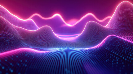 Wall Mural - abstract neon landscape