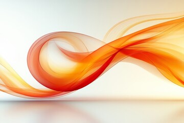 Fototapete - Colorful fluid abstract design with dynamic curves and soft gradients in warm tones