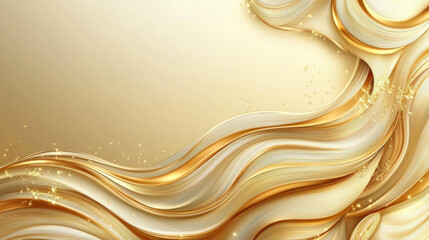 Wall Mural - abstract gold liquid wave background