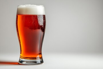 Poster - Enjoying a cold craft beer served in a tall glass with a frothy head at home in the evening
