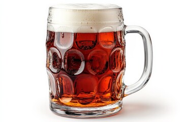 Aufkleber - Refreshing amber beer served in a classic glass mug with frothy head, perfect for gatherings and celebrations
