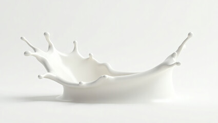 Poster - a splash of milk creating an elegant crown shape. It captures the moment of liquid dynamics, perfect for food and drink related projects