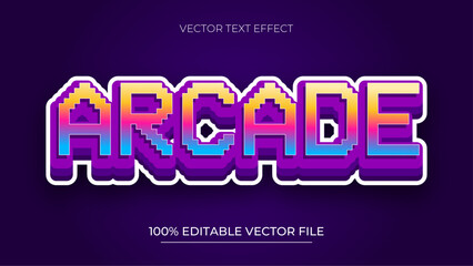 Poster - Editable Pixelate Font Typography Template Text Effect Style With Neon Color