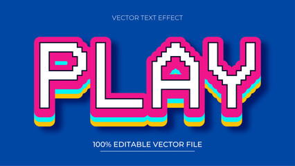 Poster - 3d Pixel Editable Vector Text Effect
