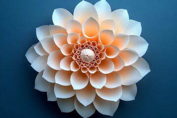 Aufkleber - Intricate paper flower design showcasing delicate craftsmanship and vibrant colors in a tranquil setting