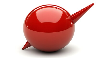 Poster - Shiny Red Speech Bubble Icon Isolated on White Background