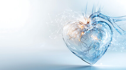 Poster - Dynamic heart shape design digital art abstract emotional close-up creativity