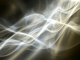 Poster - Abstract flowing waves of light and shadow are depicted