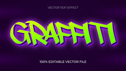 Poster - Graffiti text effect editable street vibes text style