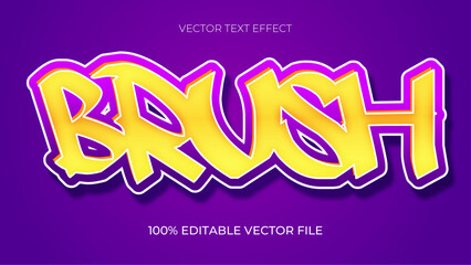 Poster - Editable text effect gradient color street graffiti wall style
