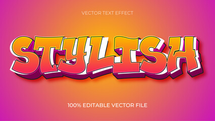 Poster - Stylish editable text effect editable graffiti and street text style