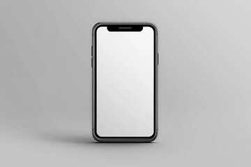 Aufkleber - Modern smartphone design showcasing a sleek black frame and blank screen against a minimalist gray background
