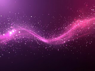 Poster - Sparkling abstract wave of light over dark gradient background