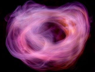 Poster - Abstract swirling ethereal light formations in various shades of pink and purple