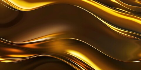 Poster - Abstract background vibrant Gold background with abstract waves, fluid shapes, and smooth curves for elegant design.