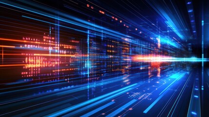Poster - Abstract Digital Tunnel: A Journey Through Cyberspace