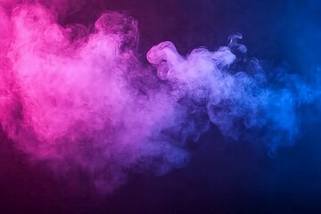 Aufkleber - Colorful smoke swirling in vibrant shades during nighttime performance for artistic display