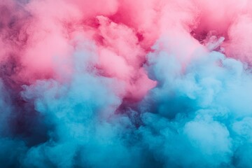 Aufkleber - Colorful smoke swirls in pink and blue creating a vibrant and dynamic atmosphere for creative projects