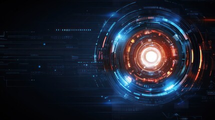 Poster - Abstract Futuristic Technology Interface Design