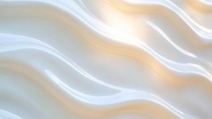 Poster - Smooth white surface creating graceful wave like pattern, perfect design for backgrounds