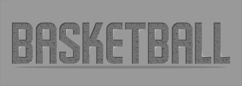 typography BASKETBALL word art illustration, editable text effect, eps file format