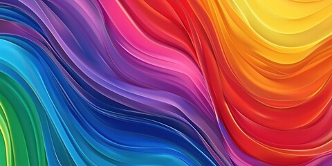 Wall Mural - rainbow curves gradient wave colourful backgrounds smooth lines stripes flowing shapes high resoluti